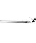 Black dual LED light strips with connectors and power cable visible on a white background.