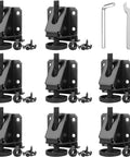 Heavy Duty Leveling Feet For Furniture And Tables Adjustable Table Leg Levelers For Cabinets Workbenches Shelving Units And More 8 Pack Black Steel Universal Threaded Legs For Easy Balance Moisture And Corrosion Resistant