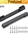 2 Pieces Luggage Replacement Handle Pulls In Flexible Black Plastic with screws, durable pull handle grips for suitcase
