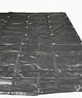 18 Ft By 27 Ft Black Lumber Tarp For Heavy Duty Flatbed Truck Cargo With 5 Ft Drop Flap, 18 Oz Vinyl Waterproof Tarpaulin, Two Rows Of D Rings
