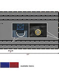 Diagram of 18 Ft By 27 Ft Black Lumber Tarp For Heavy Duty Flatbed Truck Cargo With 5 Ft Drop Flap, 18 Oz Vinyl Waterproof Tarpaulin, Two Rows Of D Rings