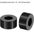 Durable Aluminum Spacers Set, Five Pack From PATIKIL, M12 Aluminum Spacers With One Inch Outer Diameter And One Half Inch Length