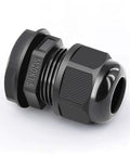 Close-up of black M20x1.5 cable gland from 10 Pack Waterproof Cable Glands And Joints For 6 To 12mm Cables M20x1.5 Black Compression Fittings