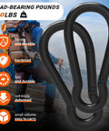 15 Pieces M5 Heavy Duty Carabiner Clips 2 Inch Snap Hooks for Fishing Camping Hammock Dog Leashes 220 Lbs Capacity