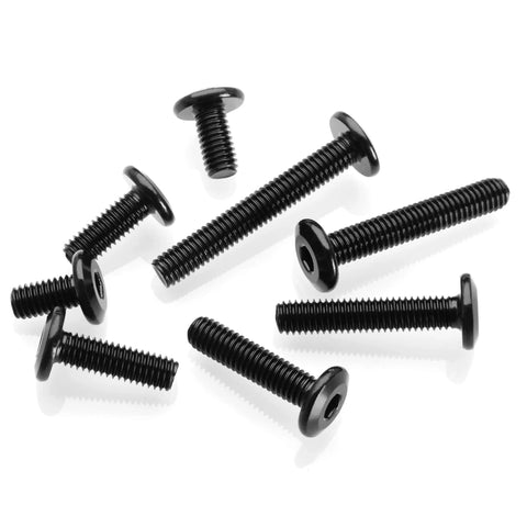 M6 X 50mm Flat Head Hex Socket Cap Screws 20 Pieces 304 Stainless Steel Full Thread Furniture Bolts Black Oxide scattered view