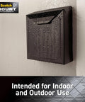 Mailbox mounted on wall with Extreme Heavy Duty Double Sided Mounting Tape Black 1 Inch By 33.3 Feet Holds Up To 30 Pounds