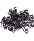 Pile of 50 Pack Quarter Inch Inner Diameter Spring Band Hose Clamps Type Action For Fuel Lines Silicone Hoses And Water Pipes 6mm ID