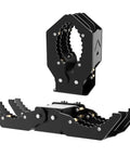 Mechanical Claw Gripper For Robotic Arm DIY Kit with Servo and Tester, high torque, wave-edge design shown in open and closed positions.