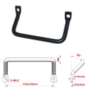 Two Piece 100mm Black Metal Cabinet Hardware Handle Set with Screws for Drawers Cabinets Sliding Doors Kitchen Furniture