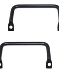 Two Piece 100mm Black Metal Cabinet Hardware Handle Set With Screws for drawers, cabinets, sliding doors, kitchen furniture, industrial equipment.