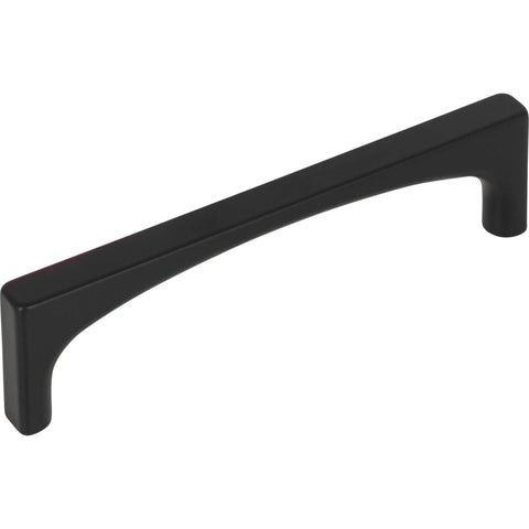 Top Knobs Riverside Three And Three Quarters Inch Center To Center Cabinet Pull In Black Finish TK1012BLK, front view