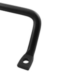 Close-up of black metal square cabinet pull handle showing mounting hole; part of 2 Pack Black Metal Square Cabinet Pull Handles for cabinets, drawers.