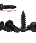 Four black metal screws for Two Piece 100mm Black Metal Cabinet Hardware Handle Set With Screws For Drawers Cabinets Sliding Doors.