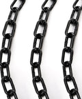 Long Black Chain Link 1/4" x 19.7 Ft, Heavy Duty Metal Porch Swing Chain for Hanging, Carbon Steel Coil Chains for