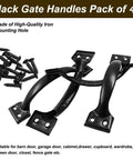 4 Pack 6 Inch Bow Style Metal Door Handles Door Pulls for Furniture Cabinets Kitchen Drawers Dressers Gates Vintage Barn Door Hardware