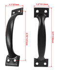 4 Pack 6 Inch Bow Style Metal Door Handles Door Pulls For Furniture Cabinets Kitchen Drawers Dressers Gates Vintage Barn Door Hardware Matte Black Durable Rustproof Iron Ideal For Heavy Doors And Frequent Use