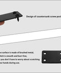 12 Pcs Black Metal Flat Straight Brace Bracket, 2.4 x 1.5 Inch Joining Fixing Brackets shown with countersunk screw design.