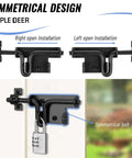 Diagram of Heavy Duty Sliding Bolt Gate Latch With Padlock Hole for dual direction installation on outdoor gates and fences.