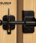 Self Locking Gate Latch For Wooden Fence And Metal Gates Heavy Duty Automatic Gravity Gate Lock Hands Free Latch Black