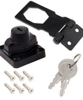 4 Pack Two And A Half Inch Keyed Hasp Locks With Two Keys Each Twist Knob Keyed Locking Hasp For Small Doors And Cabinets, includes screws