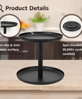 Two Tier Metal Lazy Susan Organizer Rotating Spice Rack For Kitchen Pantry And Countertop Made From 1.2mm Cold Rolled Steel