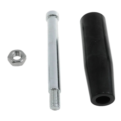 Revolving Steel Machine Handle M10 Thread Black Lathe Handle With Nut Hand Wheel Accessory components displayed separately.