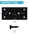 ✝️ 6PCS 3.11 x 1.57 inch Black Flat Mending Plate, Metal Bracket with Holes, Straight Steel Brace Fixing Joining Plate for Wood