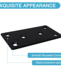 6PCS 3.11 x 1.57 inch black flat mending plate, metal bracket with holes, straight steel brace fixing joining plate for wood