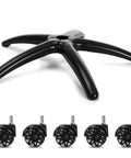 28 Inch Heavy Duty Metal Office Chair Base Replacement With Five Wheel Casters 2600 Lb Load Capacity Wide Chair Base