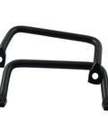 2 Pack Black Metal Square Cabinet Pull Handles for cabinets, drawers, sliding doors, serving trays; durable iron hardware