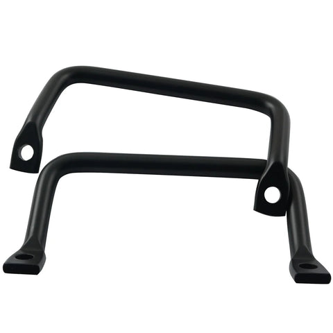 2 Pack Black Metal Square Cabinet Pull Handles for cabinets, drawers, sliding doors, serving trays; durable iron hardware