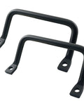 2 Pack Black Metal Square Cabinet Pull Handles For Cabinets, Drawers, Sliding Doors, Serving Trays, Fruit Trays, And Cutting Boards