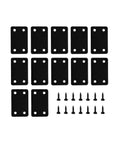 12 Pcs Black Metal Flat Straight Brace Bracket, 2.4 x 1.5 Inch Joining Fixing Brackets, Flat Fixing Corner Brace Plates with screws