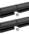 Heavy Duty 5 Inch Weld On Gate Hinges 2 Pack Black Iron Barrel Hinges 450 Lb Capacity with grease fittings for metal gates