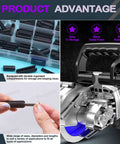 Swpeet 230-piece black metric roll pin set in storage case; 11 sizes incl. M2, M3, M4, M5, M6, M8, M10; slotted pins.