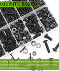 888Pcs Metric Screw Assortment Kit M2 M3 M4 M5 Hex Button Head Screws with Nuts Washers in Storage Box