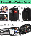 256 In 1 Survival First Aid Kit With MOLLE Pouch For Outdoor Adventures, Camping, Hiking, Hunting, Disaster And Earthquake Prep