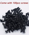 Black screws included in 20 Pack Stainless Steel T Flat Shape Corner Brackets 80x80mm Mending Plates for wood furniture fixing.