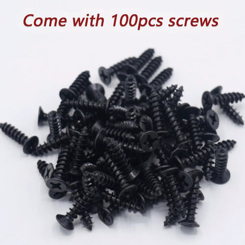 Black screws included in 20 Pack Stainless Steel T Flat Shape Corner Brackets 80x80mm Mending Plates for wood furniture fixing.