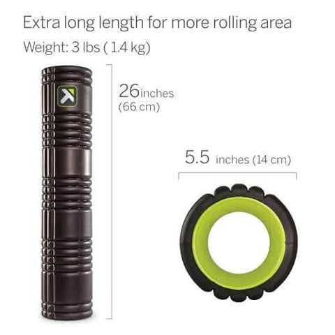 Patented Multi Density Foam Roller For Deep Tissue Massage And Muscle Recovery Relieves Pain And Tightness Improves Mobility And Circulation 26 Inch Black