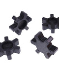 Black Flexible Solid Type NBR Rubber Spider Center Inserts For L Jaw Couplings L075 Lovejoy Martin Browning TB Woods Four Pack