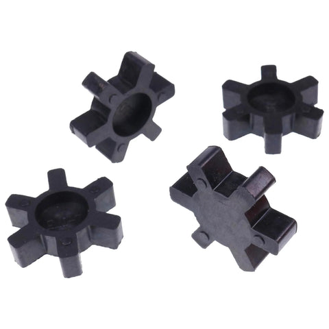 Black Flexible Solid Type NBR Rubber Spider Center Inserts For L Jaw Couplings L075 Lovejoy Martin Browning TB Woods Four Pack