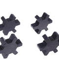 Black Flexible Solid Type NBR Rubber Spider Center Inserts For L Jaw Couplings L075 Lovejoy Martin Browning TB Woods Four Pack