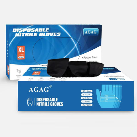 Black Nitrile Disposable Gloves 5 Mil Latex Free Industrial Food Safe X Large box and pair