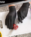 Premium Nitrile Disposable Gloves 4 Mil Thick 100 Count Latex Free Powder Free Food Safe used for cutting meat in kitchen