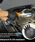 Black 6 Mil Nitrile Gloves Powder Free Chemical Resistant Large 100 Count used in automotive repair