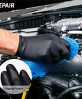 Heavy Duty Nitrile Gloves 6 Mil Black Disposable 100 Count Food Safe Powder Free used for car engine repair