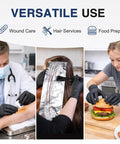 Black Nitrile Exam Gloves Box Of 100 Latex Free Powder Free Disposable Medical used for wound care, hair services, food prep