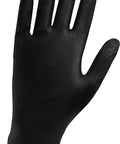 Industrial Grade Powder Free Disposable Gloves Nitrile Vinyl Blend Black Large showing a left-hand glove.