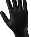 Gloved hand wearing Industrial Grade Powder Free Disposable Gloves Nitrile Vinyl Blend Black Large